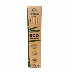 Promo 👍 BarMan Bamboo Reusable Eco-Friendly Straws - 20 Pack ⌛