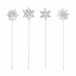 Best Pirce 🎉 BarMan Snowflakes Cocktail Picks - Set Of 4 ✨