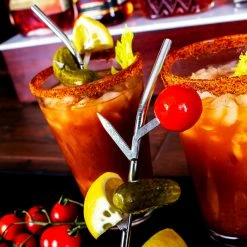 Flash Sale ???? BarMan Bloody Mary Straws - 4 Pack - Silver ???? -barproducts Shop bloody mary straw scene2 700x700
