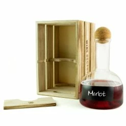 Flash Sale ⌛ BarMan Master Mixology Corked Chalkboard Bottle - 40 Ounce ???? -barproducts Shop chalk wine decanter crate 2 700x700