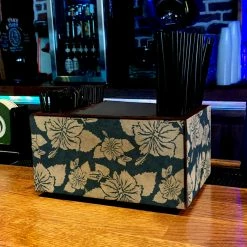 Cheap ✨ BarMan Wooden Bar Caddy - Rustic Hibiscus - Blue ❤️ 6 Cheap ✨ BarMan Wooden Bar Caddy - Rustic Hibiscus - Blue ❤️ -barproducts Shop custom wood caddy HIB BLU WEB ACTION 700x700