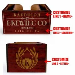 Best deal ???? BarMan Customizable Wooden Bar Caddy - Brewing Company ⌛ -barproducts Shop custom wood caddy brewing web 5 700x700