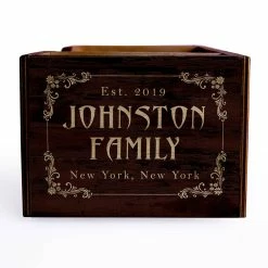 Outlet 😍 BarMan Customizable Wooden Bar Caddy - Speakeasy 🔥 -barproducts Shop custom wood caddy speakeasy web side 700x700