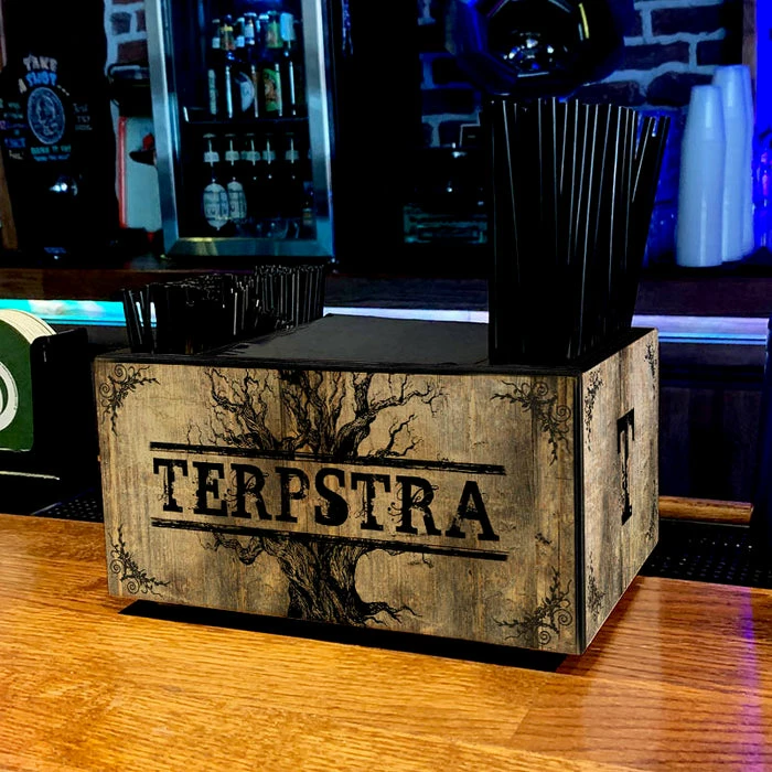Outlet ✔️ BarMan Customizable Wooden Bar Caddy - Rustic Tree ???? 2 Outlet ✔️ BarMan Customizable Wooden Bar Caddy - Rustic Tree ???? - Image 2