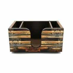 Cheapest 🔔 BarMan Wooden Bar Caddy - Rustic Wood Planks 🔔 -barproducts Shop custom wood plank napkin caddy2 700x700