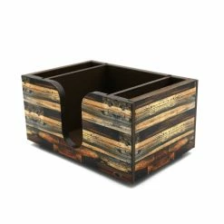 Cheapest 🔔 BarMan Wooden Bar Caddy - Rustic Wood Planks 🔔 -barproducts Shop custom wood plank napkin caddy3 700x700