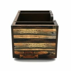Cheapest 🔔 BarMan Wooden Bar Caddy - Rustic Wood Planks 🔔 -barproducts Shop custom wood plank napkin caddy4 700x700