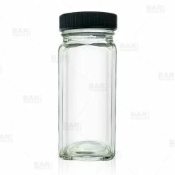 Promo 🥰 BarMan French Square Craft Bartending Jar W/ Black Lid - Clear 4oz ✔️