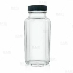 Best Pirce ⭐ BarMan French Square Craft Bartending Jar W/ Black Lid - Clear 8oz 🔔