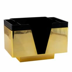 Best reviews of 🧨 BarMan NAPKIN BAR CADDY - 3 COMPARTMENT - BLACK/GOLD 🥰