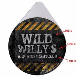 Flash Sale ???? BarMan ADD YOUR NAME - Custom Glass Rimmer Lid - Hazard Grunge ✨ -barproducts Shop grunge line 700x700