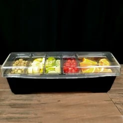 Cheapest ???? BarMan Condiment Holder (4) 1-Quart (1) 2-Quart Fruit Trays - Black ???? -barproducts Shop holder blacka 700x700