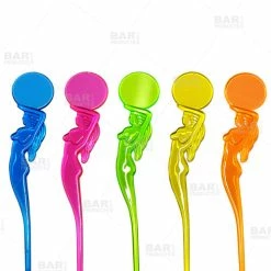 Cheap ???? BarMan BarConic® Drink Swizzle Stick – Mermaid Round Top ???? -barproducts Shop mixed colors mermaid circle stirrers 700x700