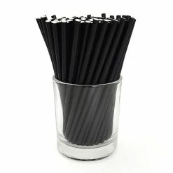Wholesale ❤️ BarMan BarConic® Paper Straws - Eco Friendly - 5 3/4" Solid Black - 100 Pack ????