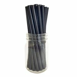 Brand new ???? BarMan BarConic® "Eco-Friendly" Jumbo Paper Straws - 7 3/4" Solid Black - 100 Pack ????