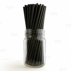 Deals ???? BarMan BarConic® "Eco-Friendly" Paper Straws - 7 3/4" Solid Black - Packs Of 100 ????