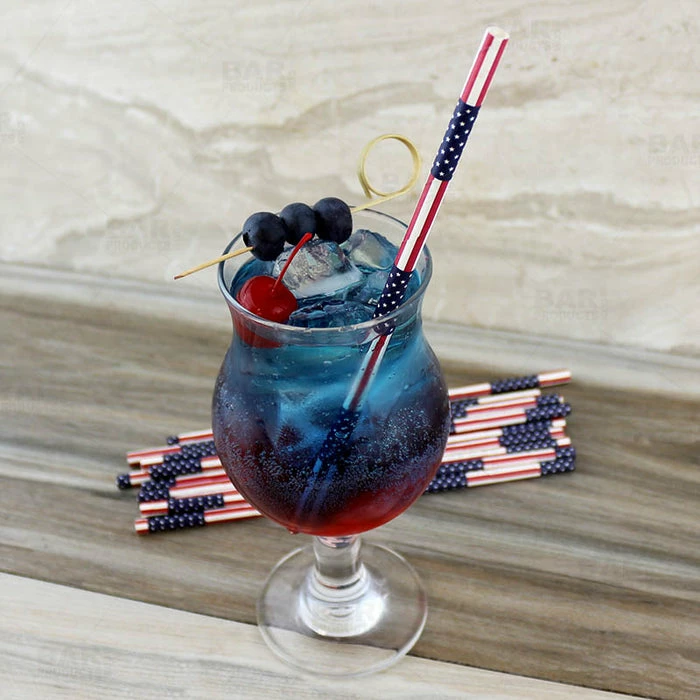 Budget ???? BarMan BarConic® "Eco-Friendly" Paper Straws - 7 3/4" USA Flag - Packs Of 100 ✨ 3 Budget ???? BarMan BarConic® "Eco-Friendly" Paper Straws - 7 3/4" USA Flag - Packs Of 100 ✨ - Image 3