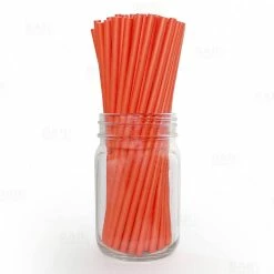 Promo ???? BarMan BarConic® "Eco-Friendly" Paper Straws - 7 3/4" Orange - Packs Of 100 ????