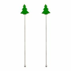 Promo 🤩 BarMan Stainless Steel Stirrers - 🎄 Christmas Tree - Set Of 2 ❤️