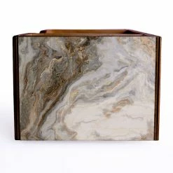 New 🧨 BarMan Wooden Bar Caddy - Distressed Marble ❤️ -barproducts Shop wooden bar caddy SIDE rustic marble 700x700