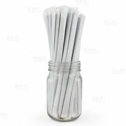 Buy ???? BarMan BarConic® "Eco-Friendly" Wrapped Paper Straws - 7 3/4" Solid Black - Packs Of 100 ????